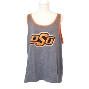 OSU Cowboy Men 2XL X-Large Gray Orange Soft Athletic Gym Tank Top Shirt